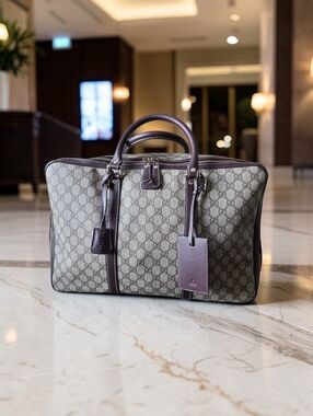 Authentic Gucci GG Supreme Travel Suitcase